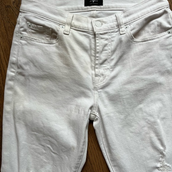 7 for all mankind white jeans - Picture 4 of 7